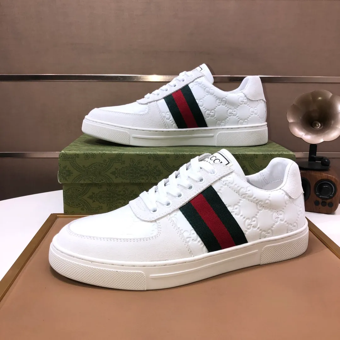 Men's shoes💰440💰[GUCCI] Official website 1:1 men's sports shoes are now on the market. They are made of original fabric + water-dyed sheepskin lining, plus the official website original 1:1 comfortable outsole. Fashionable and versatile, super comfortable and breathable. Standard shoe size 38/45 (custom-made size 45 is non-refundable)